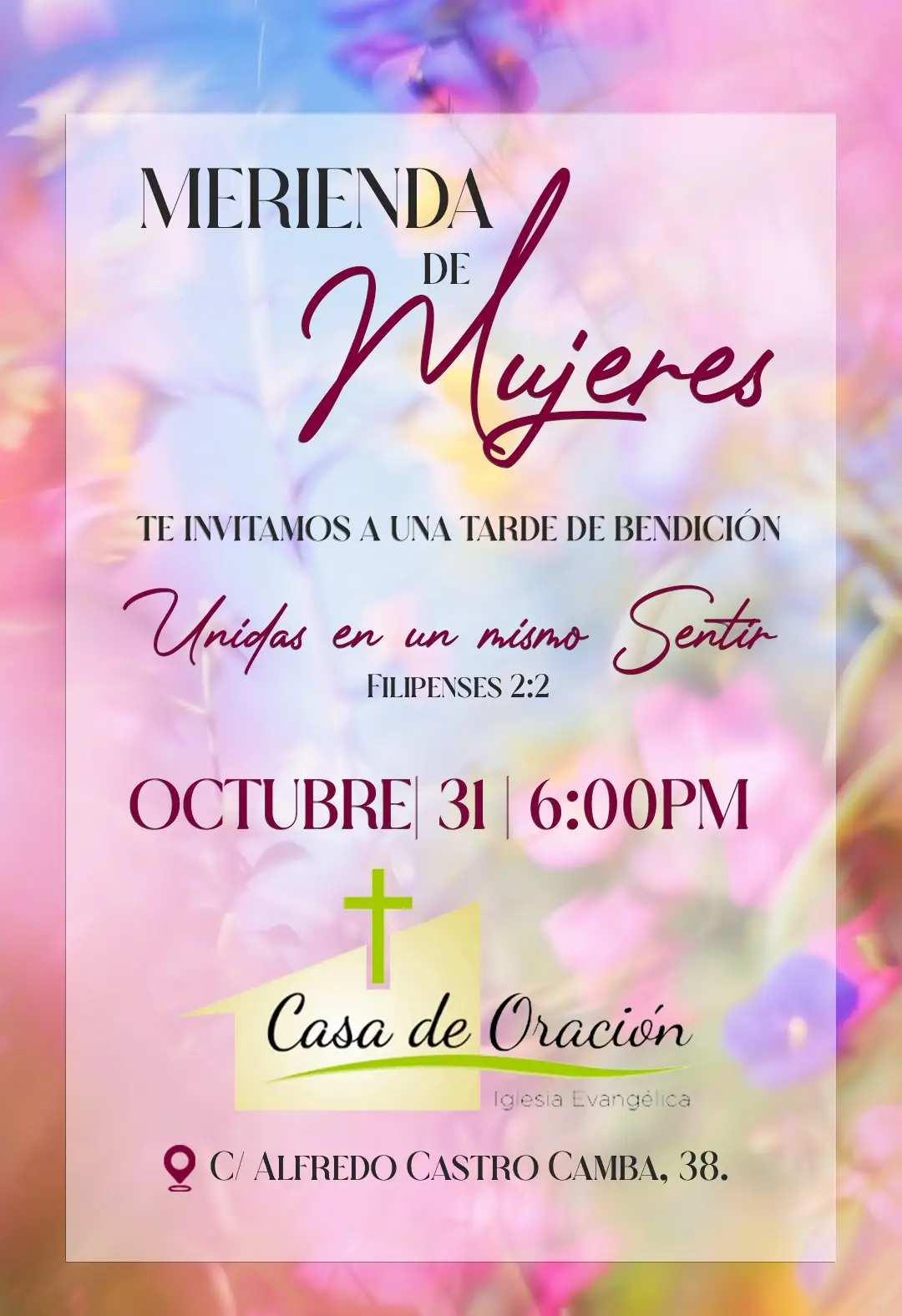 Anuncio de la Merienda de Mujeres